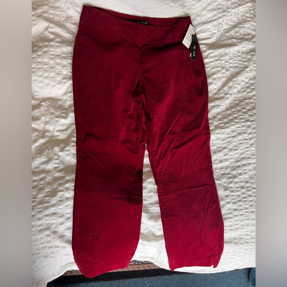 NIC+ZOE Deep Red Trousers